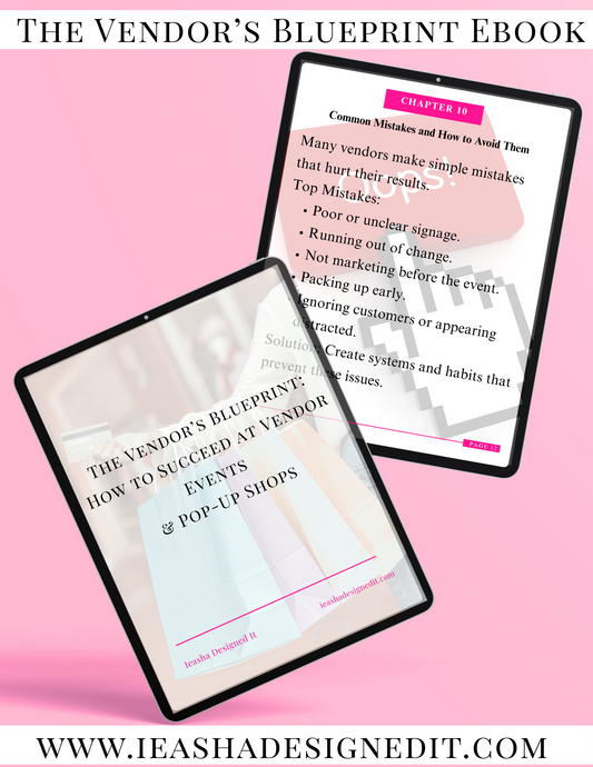 The Vendors Blueprint Ebook: How To Succeed at Vendor Events & Pop Up Shops